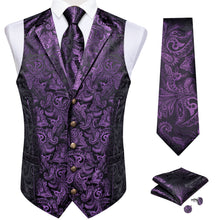 mens purple vest and ties