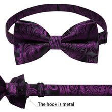 fashion floral deep purple brocade vest tie bowtie pocket square cufflinks set for dress suit top