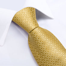 Golden Floral Silk Men's Necktie