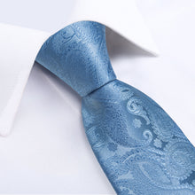 Blue Paisley Silk Tie Necktie