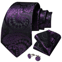 Purple Paisley Silk Ties Necktie